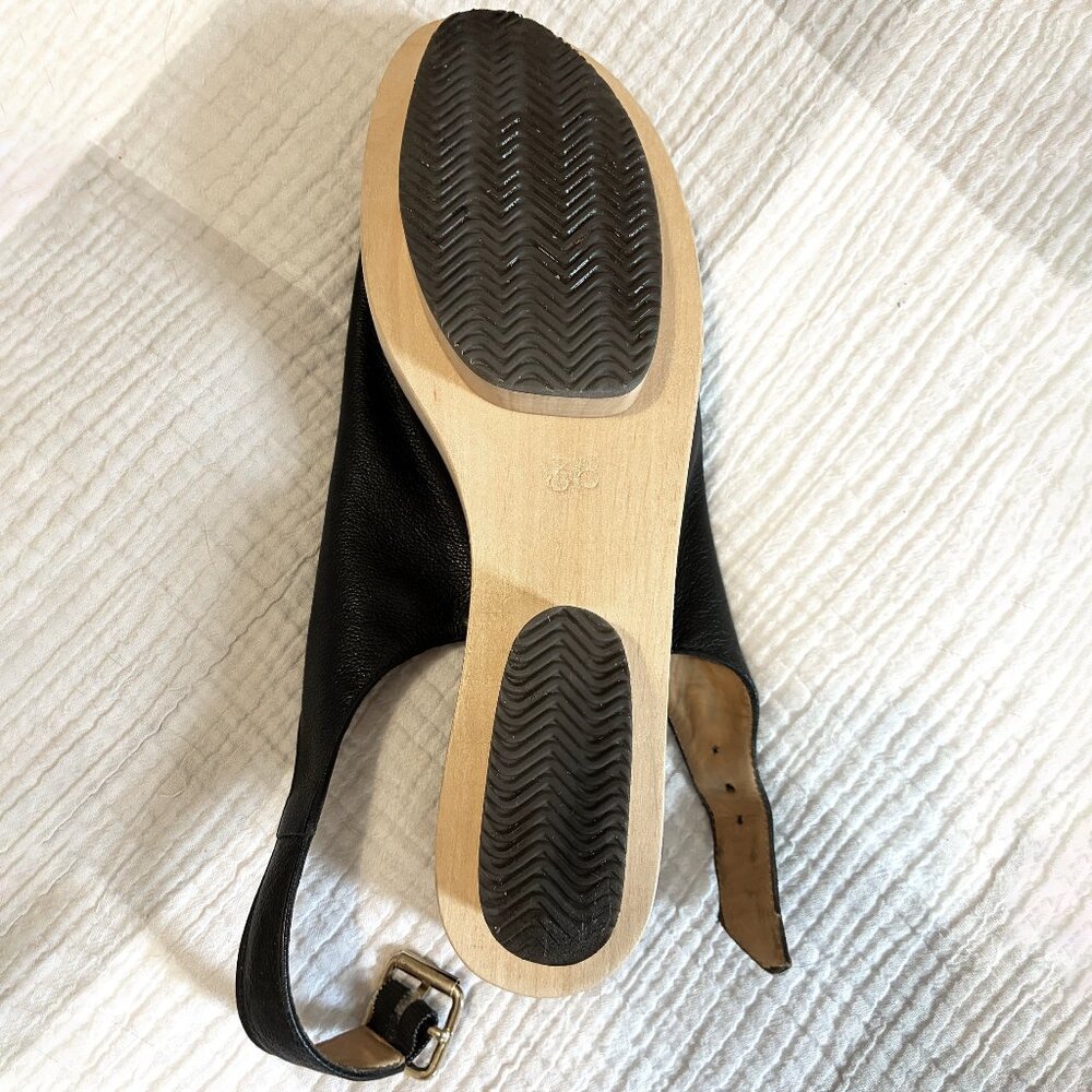 Unique XPERIMENTAL Platform Slingback Sandals in Japanese Geta style - Picture 3 of 5
